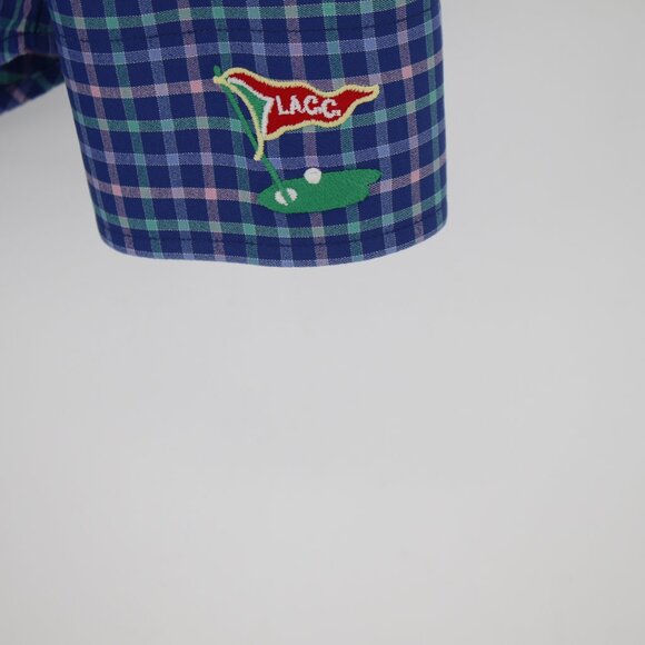 Peter Millar Wicking Shirt Mens L golf Performance Button Up Plaid Long Sleeve - Picture 3 of 11